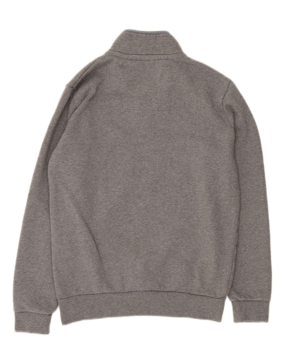 CREW CLOTHING Mens Zip Neck Sweatshirt Jumper Medium Grey Cotton