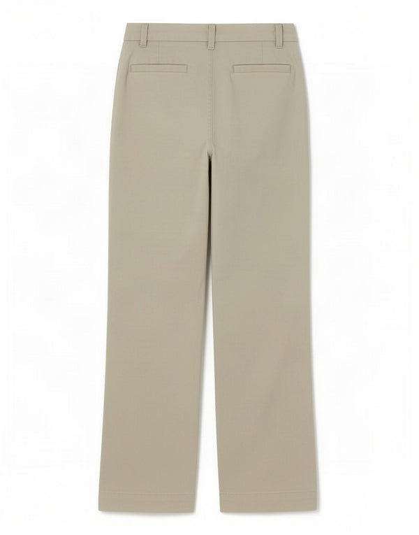 Marks & Spencer Womens Straight Chino Trousers UK 14 Large W34 L30 Beige