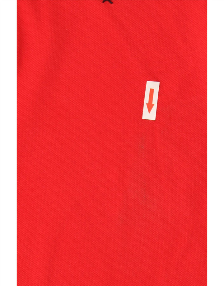 Fred Perry Womens Crop Polo Shirt UK 8 Small Red Cotton
