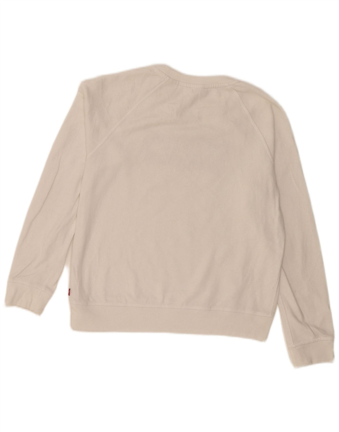 Levi's Womens Graphic Oversized Sweatshirt Jumper UK 10 Small White