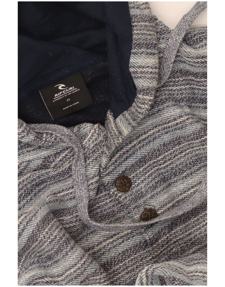 Rip Curl Womens Jumper Sweater UK 14 Large Grey Pinstripe