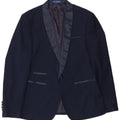 Vintage Mens 1 Button Blazer Jacket IT 52 XL Navy Blue Polyester
