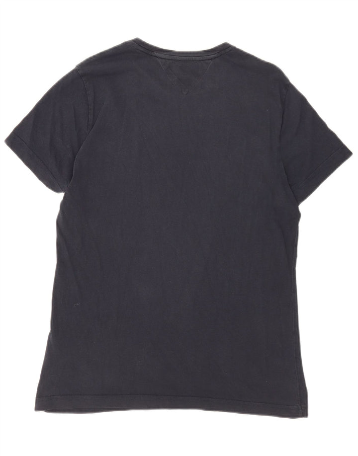 Tommy Hilfiger Mens Graphic T-Shirt Top Medium Navy Blue Cotton