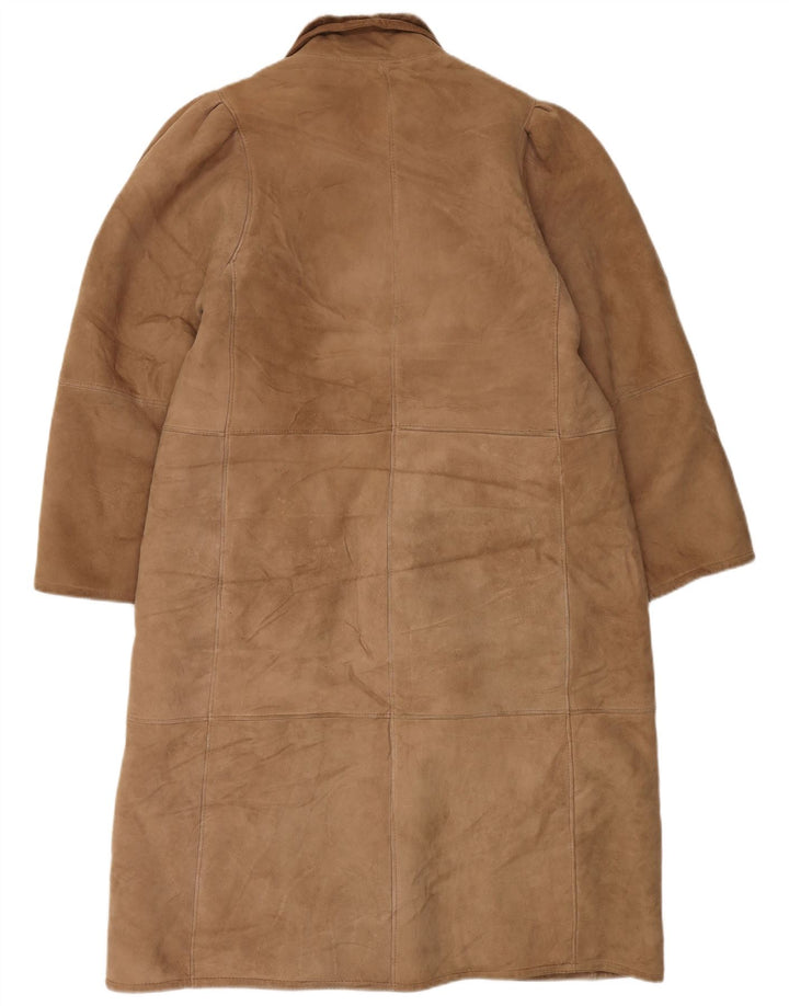 Vintage Womens Shearling Coat UK 16 Large Beige