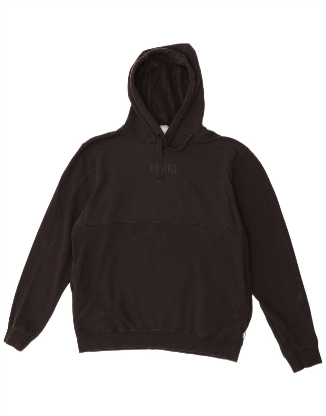 Puma Mens Graphic Hoodie Jumper Large Black Cotton