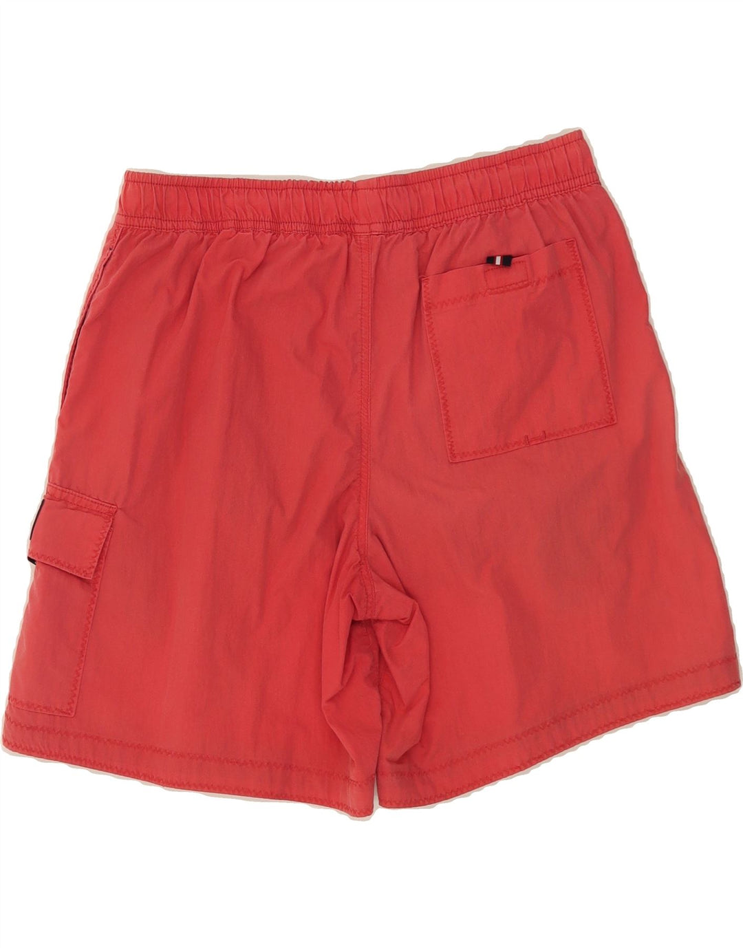 TOMMY HILFIGER Mens Graphic Swimming Shorts Medium  Red Cotton Vintage Tommy Hilfiger and Second-Hand Tommy Hilfiger from Messina Hembry 