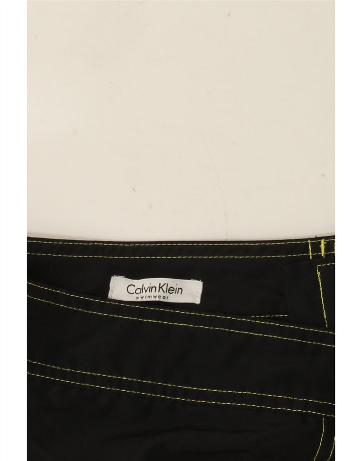 CALVIN KLEIN Mens Graphic Swimming Shorts Large  Black