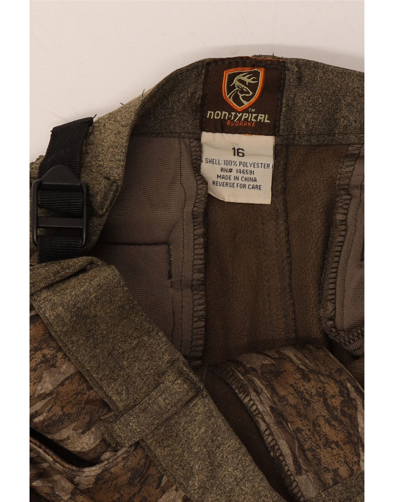 NON-TYPICAL BY DRAKE Womens Capri Trousers UK 16 Large W30 L24 Brown Vintage Non-Typical by Drake and Second-Hand Non-Typical by Drake from Messina Hembry 