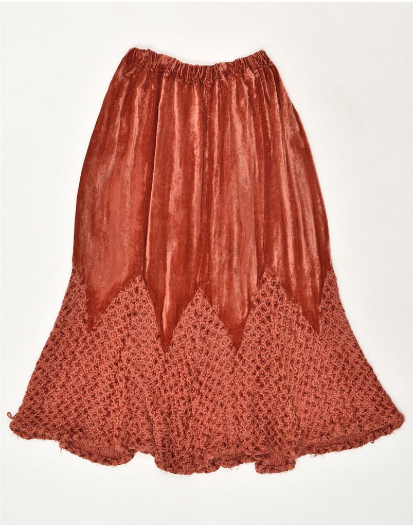 VINTAGE Womens 2 Piece Skirt Set UK 16 Large W34  Maroon Floral Viscose | Vintage Vintage | Thrift | Second-Hand Vintage | Used Clothing | Messina Hembry 