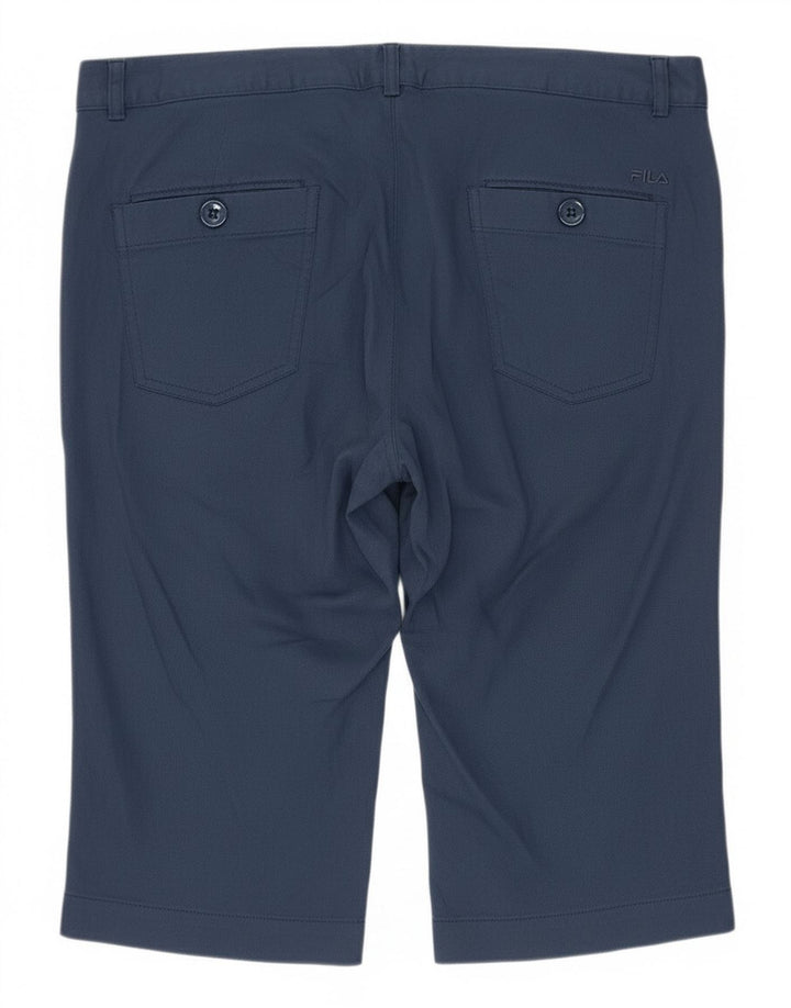 Fila Womens Capri Trousers UK 16 Large W36 L17 Navy Blue Polyamide