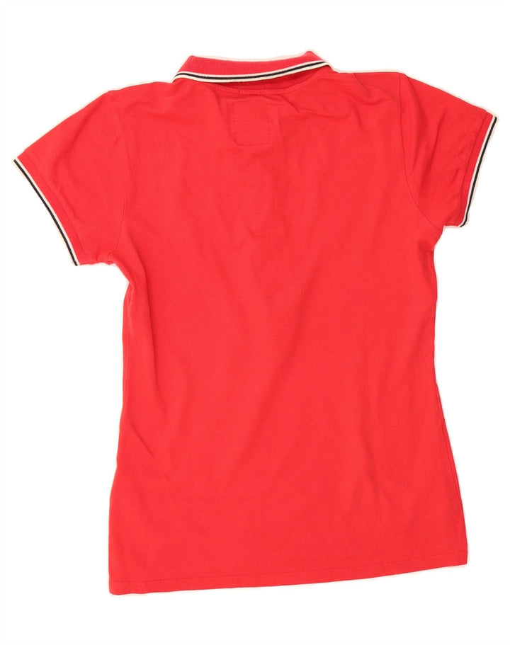 NORTH SAILS Womens Polo Shirt UK 14 Large Red Cotton