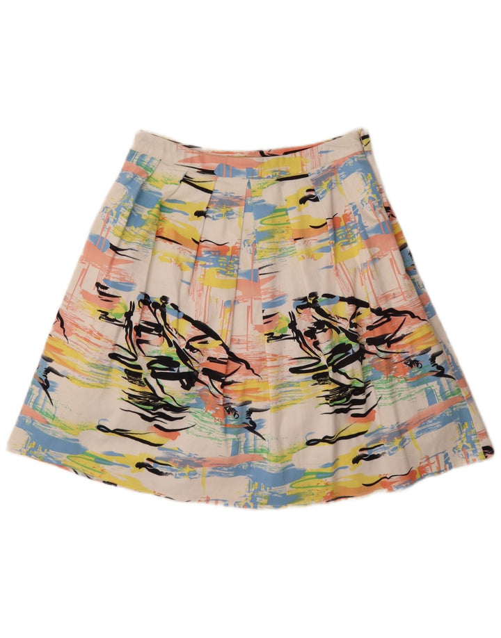 VINTAGE Womens Abstract Pattern Mini Skirt UK 8 Small W28    Multicoloured