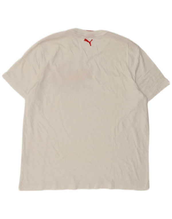 Puma Mens Graphic T-Shirt Top XL White