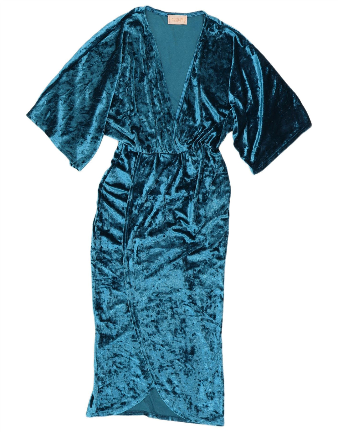 CLUB L LONDON Womens Batwing Maxi Dress UK 10 Small  Blue Polyester