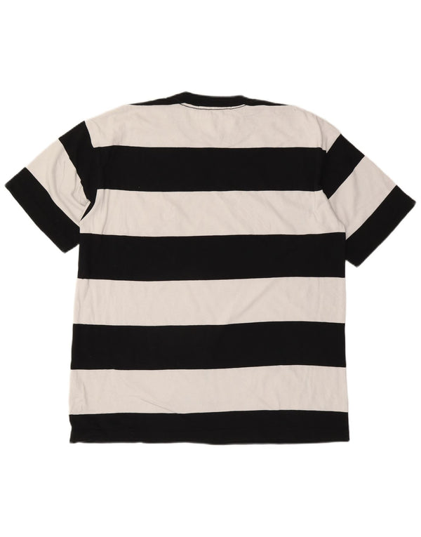 CALVIN KLEIN JEANS Mens T-Shirt Top Small Black Striped