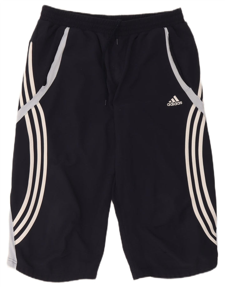 Adidas Mens Bermuda Sport Shorts Large Navy Blue Colourblock Polyester
