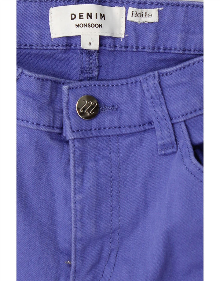 MONSOON Womens Hoile Cropped Jeans UK 8 Small W28 L25 Purple
