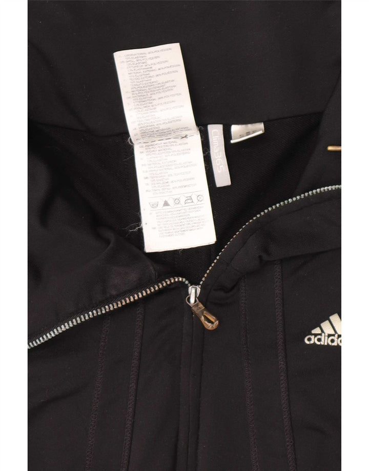 Adidas Womens Clima 365 Tracksuit Top Jacket UK 14 Medium Black Polyester