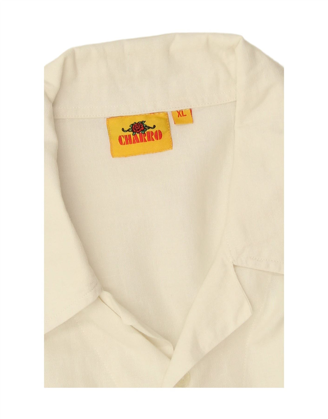 Charro Mens Short Sleeve Shirt XL Off White