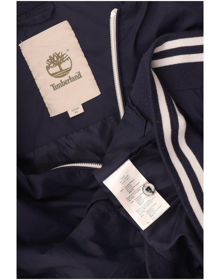 Timberland Boys Bomber Jacket 11-12 Years XS Navy Blue Polyester