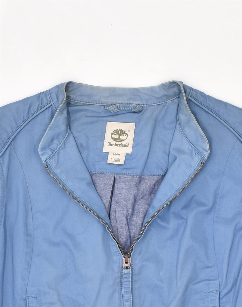 TIMBERLAND Womens Bomber Jacket UK 14 Medium Blue Cotton | Vintage | Thrift | Second-Hand | Used Clothing | Messina Hembry 