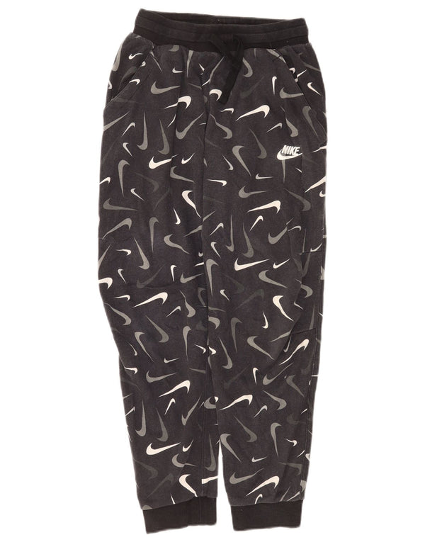 Nike Boys Graphic Tracksuit Trousers Joggers 12-13 Years Large Grey Spotted
