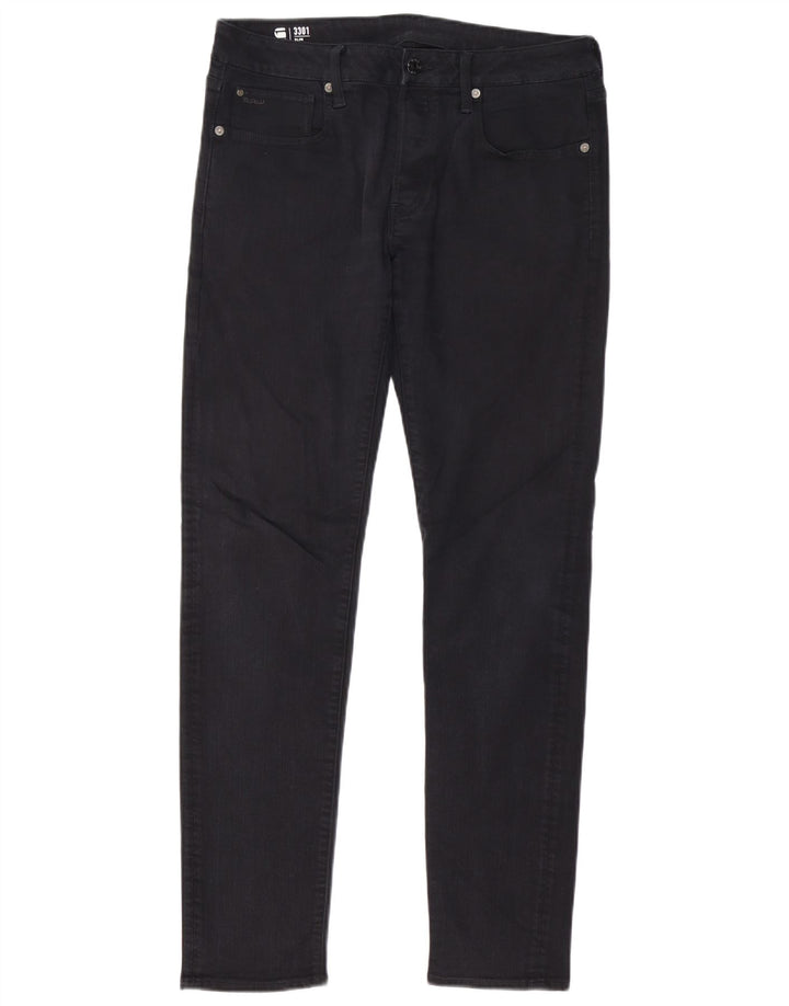 G-Star Mens 3301 Slim Jeans W34 L32 Black