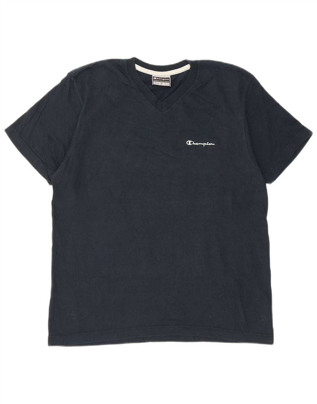 Champion Mens T-Shirt Top Small Navy Blue Cotton