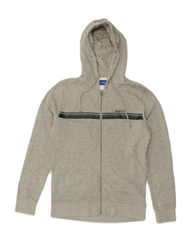 JACK & JONES Mens Zip Hoodie Sweater Medium Grey Cotton | Vintage Jack & Jones | Thrift | Second-Hand Jack & Jones | Used Clothing | Messina Hembry 