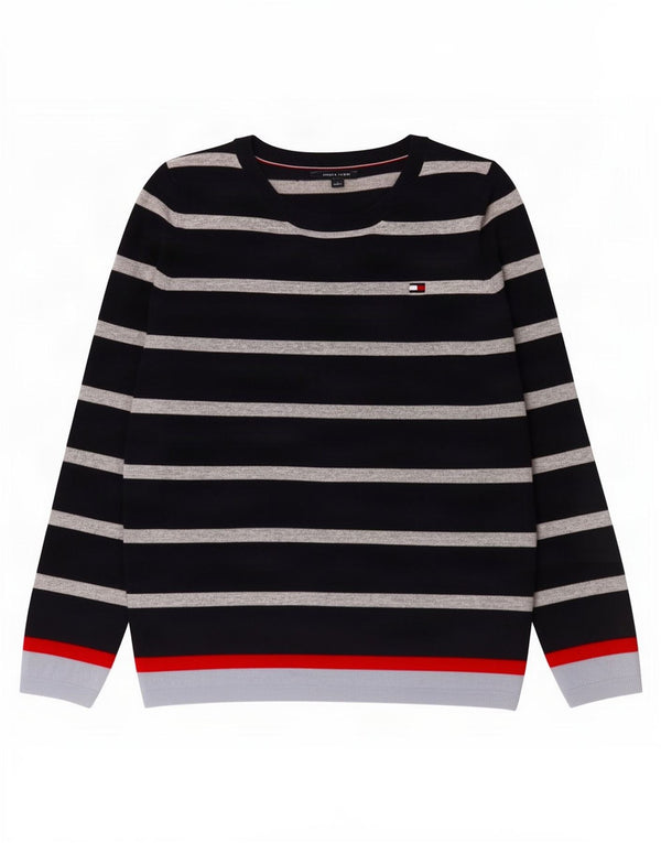 Tommy Hilfiger Womens Boat Neck Jumper Sweater UK 14 Medium Navy Blue