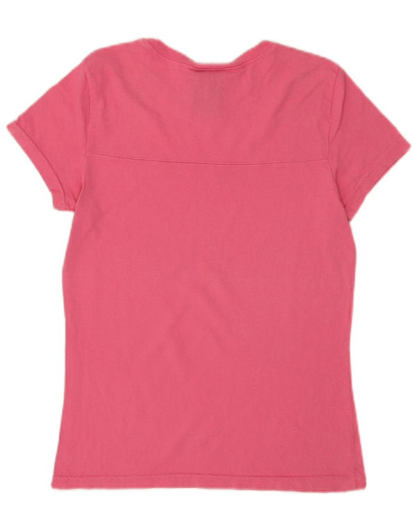 Polo Ralph Lauren Womens Graphic T-Shirt Top UK 10 Small Pink Cotton
