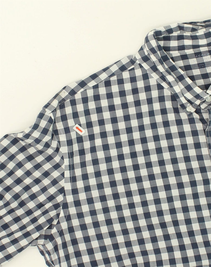 J. CREW Mens Shirt XL Blue Gingham Cotton | Vintage J. Crew | Thrift | Second-Hand J. Crew | Used Clothing | Messina Hembry 