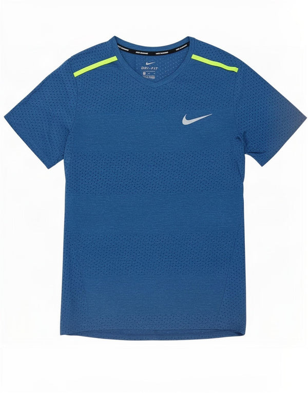Nike Mens Dri Fit T-Shirt Top Medium Blue