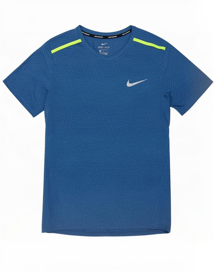 Nike Mens Dri Fit T-Shirt Top Medium Blue