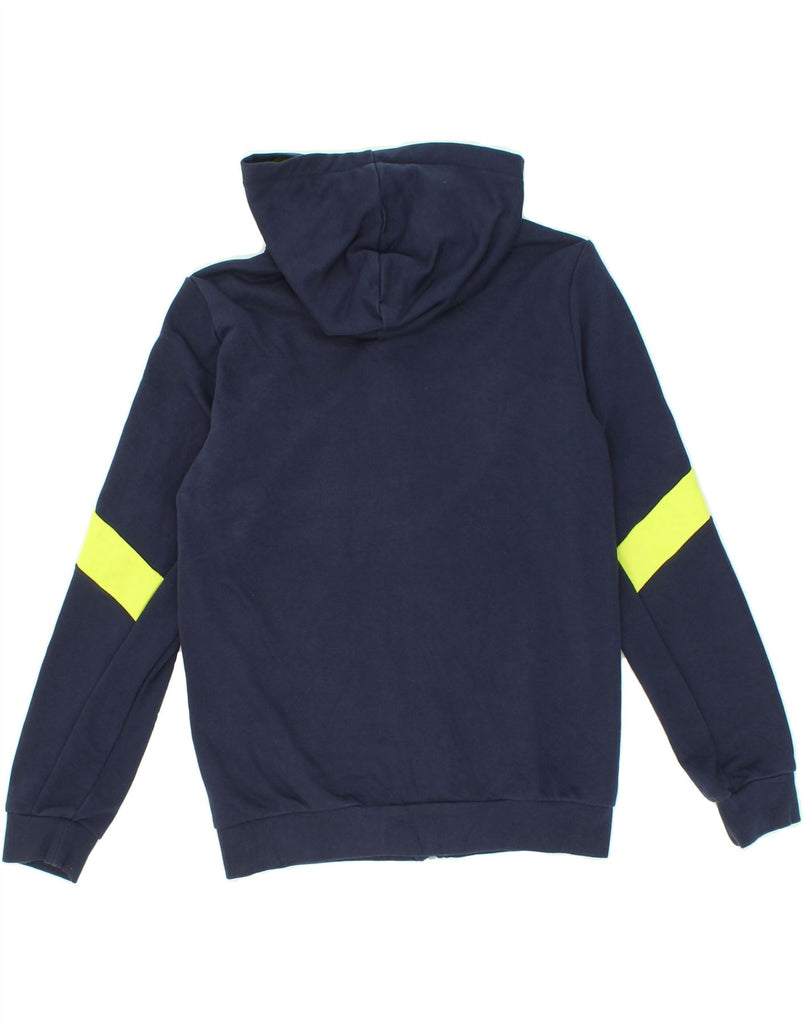 PUMA Boys Graphic Zip Hoodie Sweater 13-14 Years Navy Blue Colourblock Vintage Puma and Second-Hand Puma from Messina Hembry 