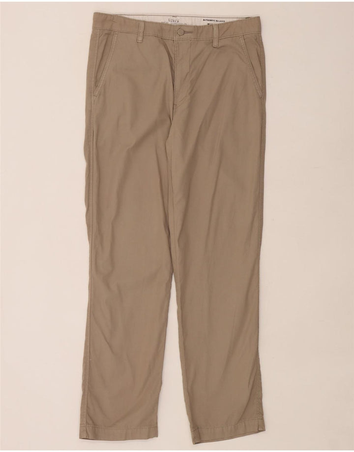 LEVI'S Mens Relaxed Fit Chino Trousers W32 L32 Beige Cotton