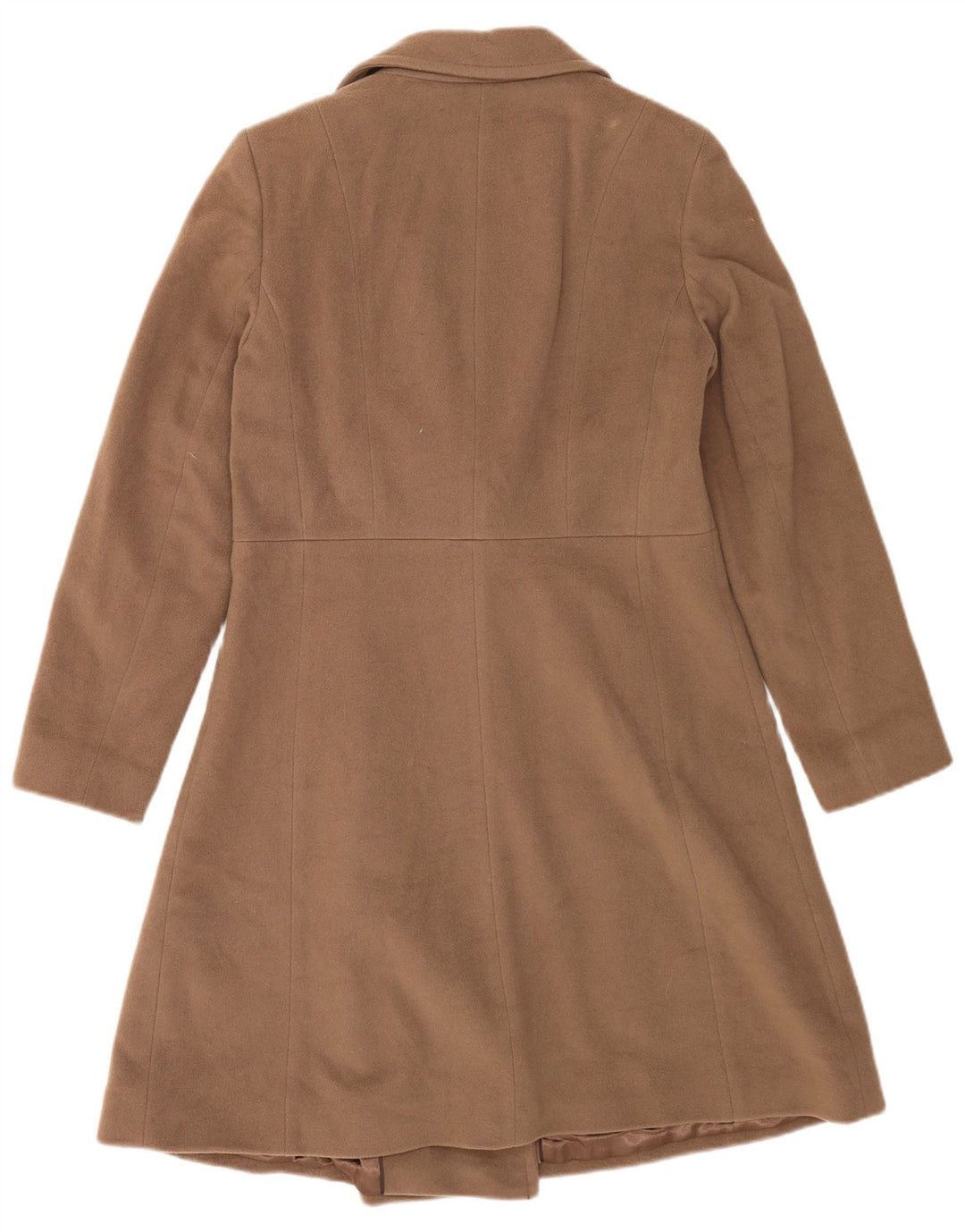 Marks & Spencer Womens Overcoat UK 10 Small Beige Wool