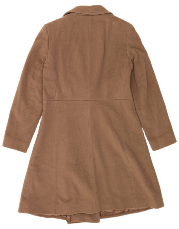 Marks & Spencer Womens Overcoat UK 10 Small Beige Wool