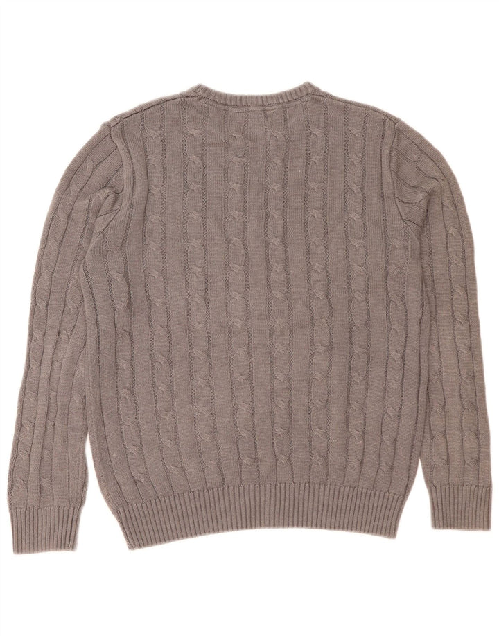 Crew Clothing Mens Boat Neck Jumper Sweater Medium Grey Cotton