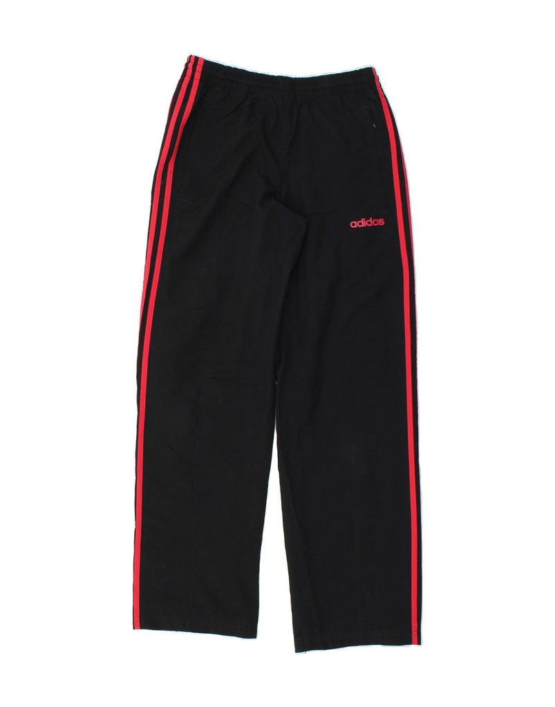 ADIDAS Boys Tracksuit Trousers 13-14 Years Black Polyester Vintage Adidas and Second-Hand Adidas from Messina Hembry 