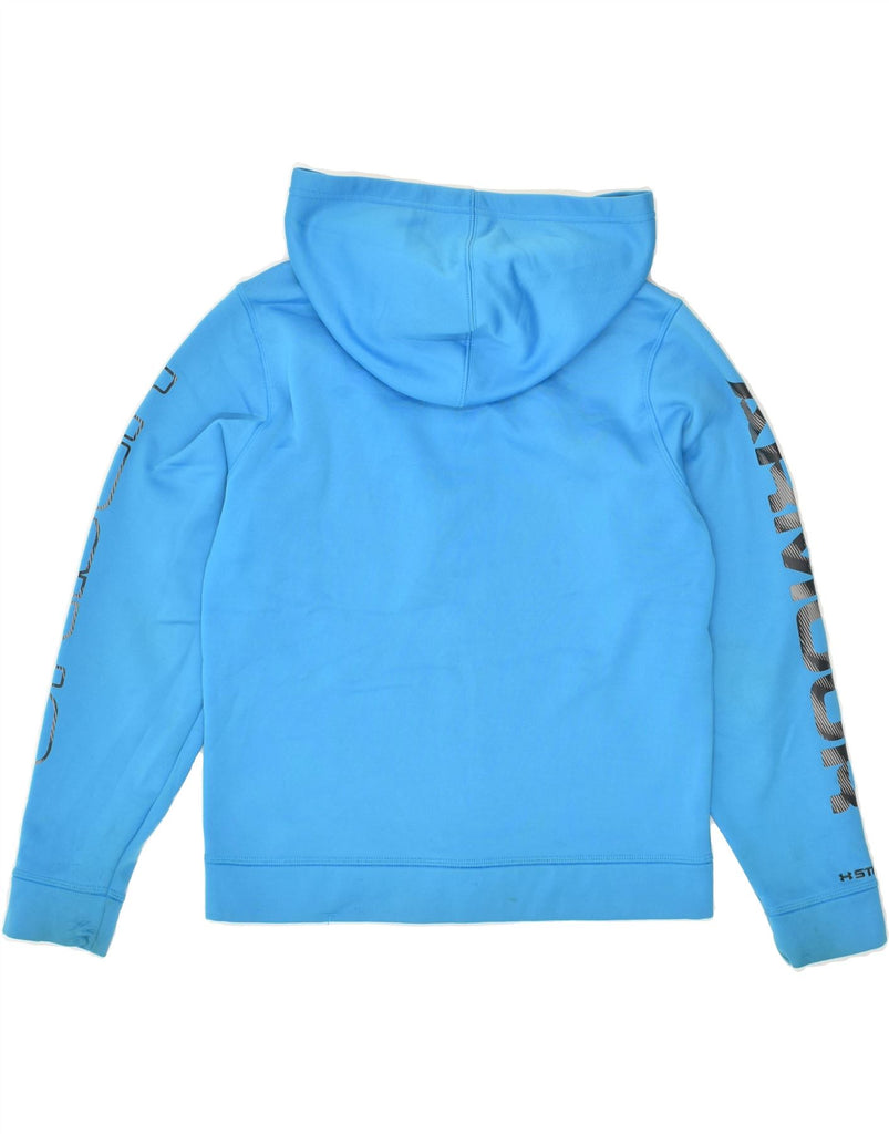 UNDER ARMOUR Boys Graphic Zip Hoodie Sweater 10-11 Years Blue Polyester | Vintage Under Armour | Thrift | Second-Hand Under Armour | Used Clothing | Messina Hembry 