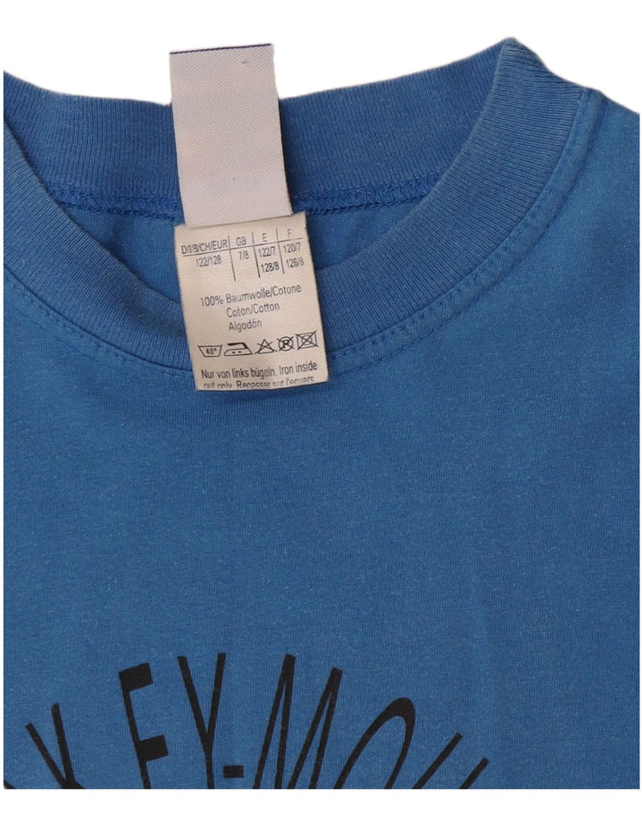 Nike Boys Mickey Mouse Graphic T-Shirt Top 7-8 Years Blue Cotton