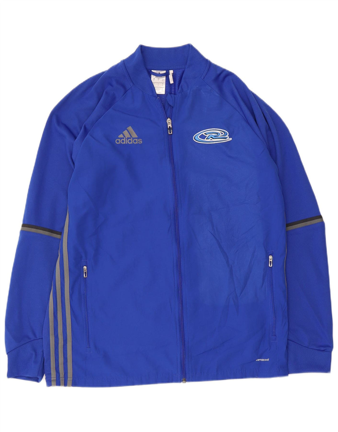 ADIDAS Mens Climacool Graphic Tracksuit Top Jacket Large Blue Polyester