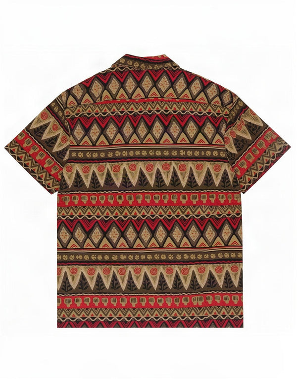 Ciao Mens Short Sleeve Shirt Small Multicoloured Patchwork