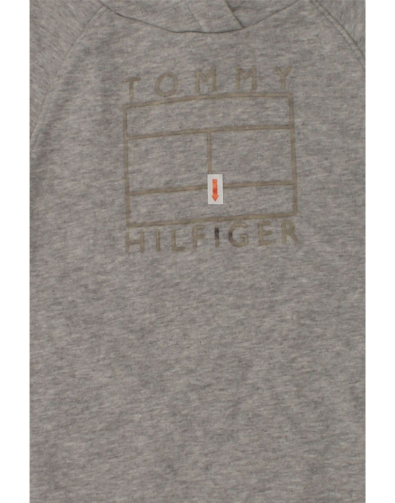 TOMMY HILFIGER Baby Girls Graphic Hooded Jumper Dress 12-18 Months Grey | Vintage Tommy Hilfiger | Thrift | Second-Hand Tommy Hilfiger | Used Clothing | Messina Hembry 