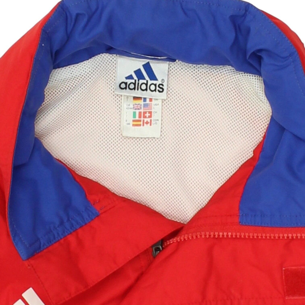 Czech Republic Adidas Mens Red Blue Jacket | Vintage 90s Sportswear VTG | Vintage Messina Hembry | Thrift | Second-Hand Messina Hembry | Used Clothing | Messina Hembry 