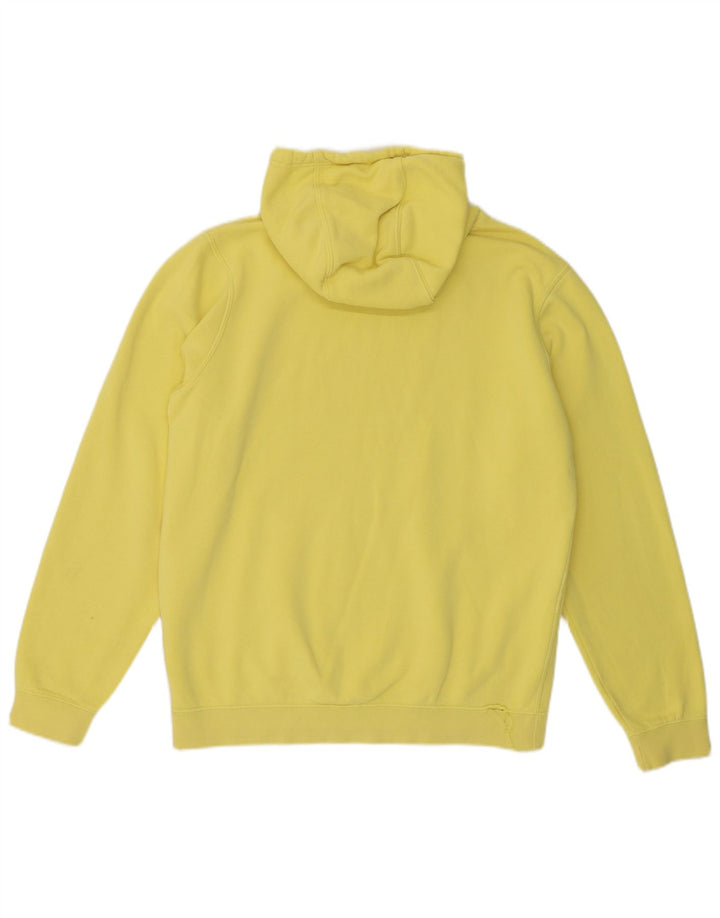 Nike Mens Hoodie Jumper Medium Yellow Cotton