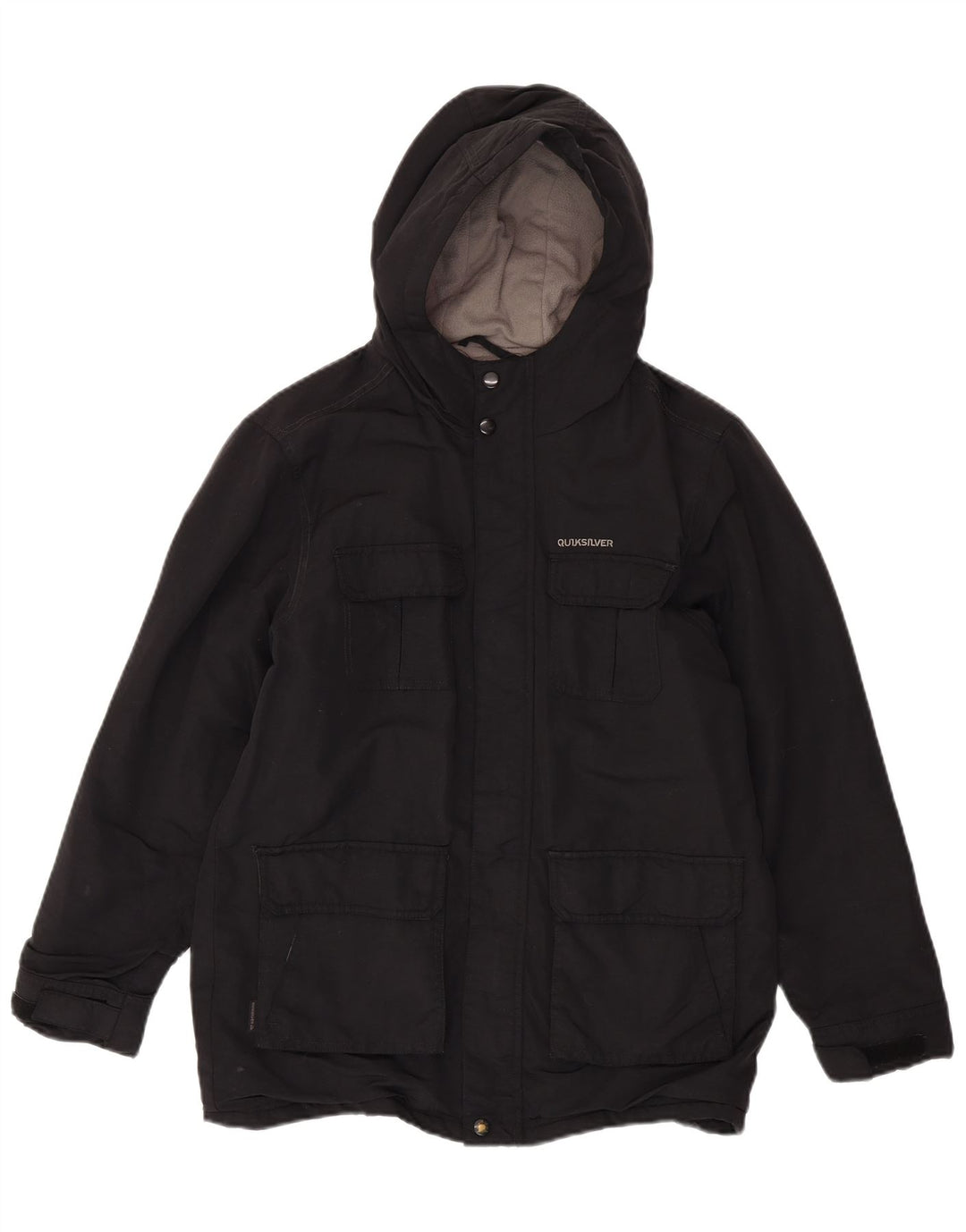 Quiksilver Boys Hooded Padded Jacket 13-14 Years Black