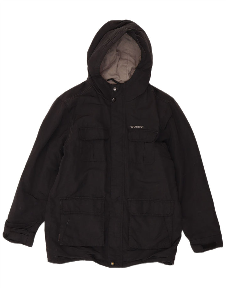 Quiksilver Boys Hooded Padded Jacket 13-14 Years Black