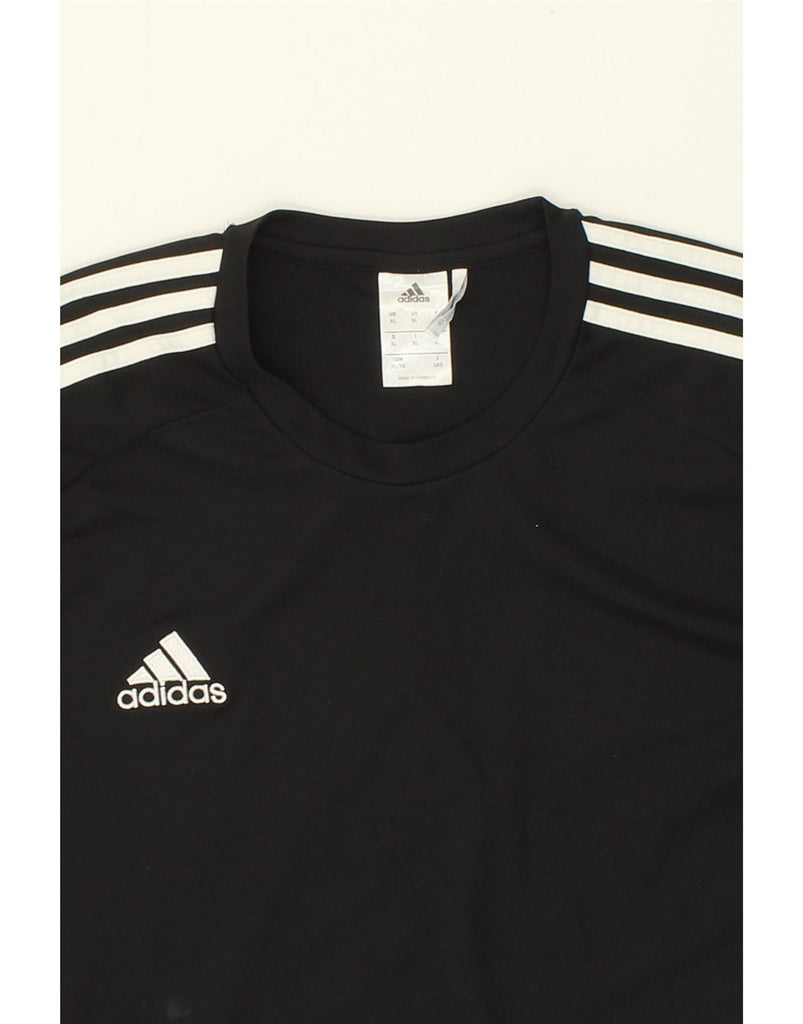 ADIDAS Mens Climalite T-Shirt Top XL Black Polyester | Vintage Adidas | Thrift | Second-Hand Adidas | Used Clothing | Messina Hembry 